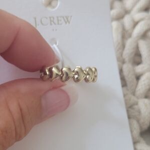 J. Crew Gold Twisted Bubble Heart Ring